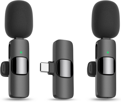 Wireless Lavalier Microphone for iPhone & USB-C — Plug-and-Play HD Audio for Video & Streaming
