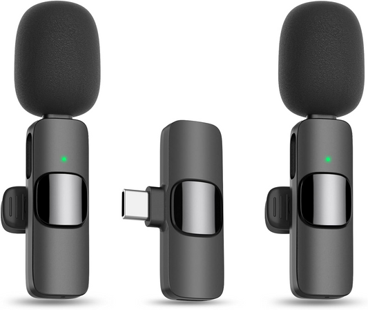 Wireless Lavalier Microphone for iPhone & USB-C — Plug-and-Play HD Audio for Video & Streaming