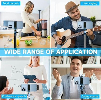 Wireless Lavalier Microphone for iPhone & USB-C — Plug-and-Play HD Audio for Video & Streaming