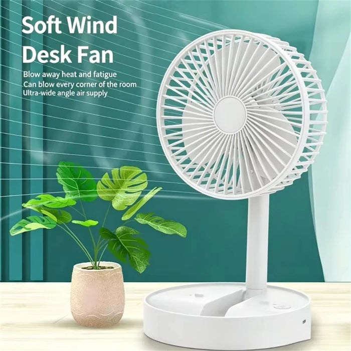 Mini Oscillating Fan Portable Battery-Operated Table Fan With 3 Speed Levels 6-inch Desk Fan Detachable Desk Fan For Home Office