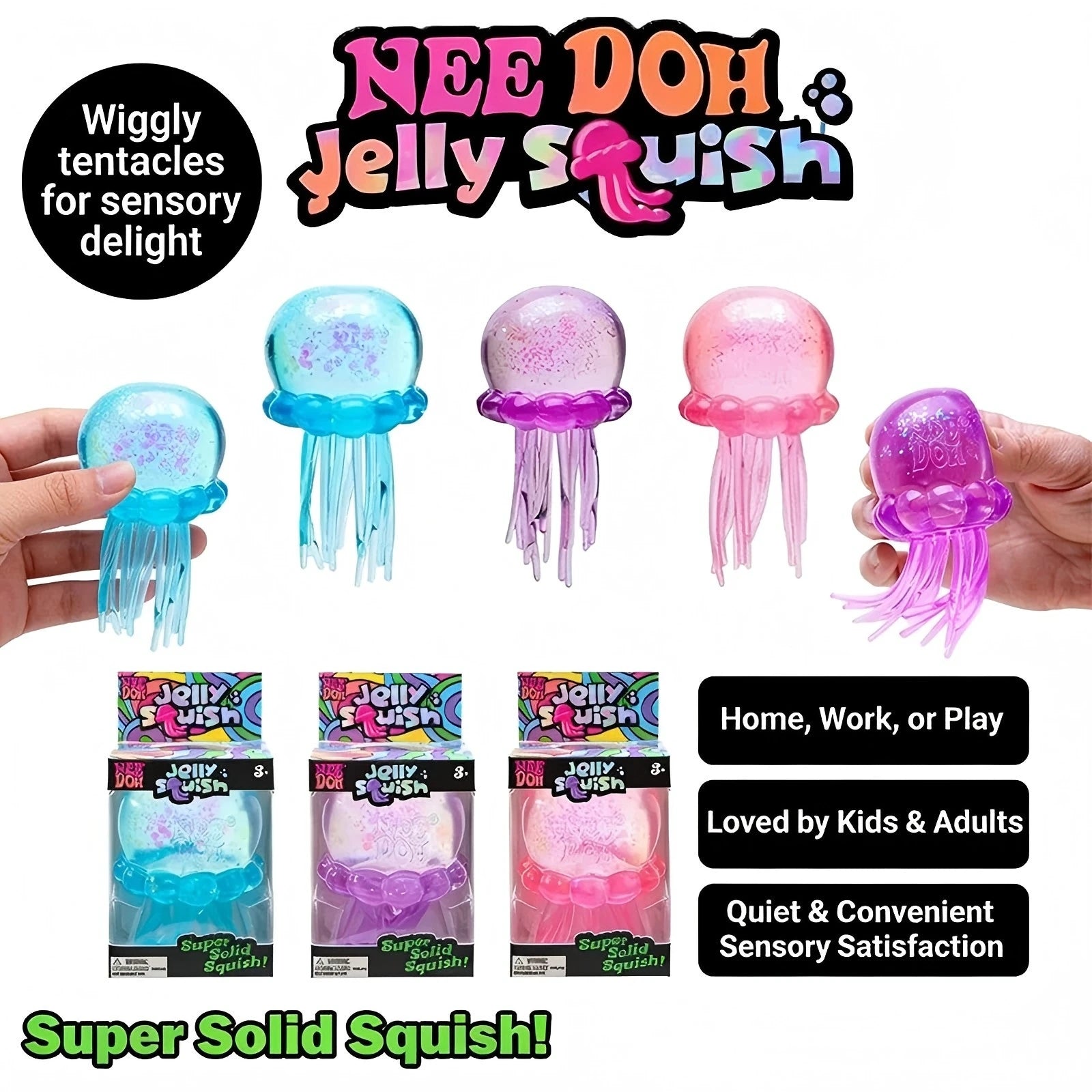 Jellyfish X Cube Squish Toy