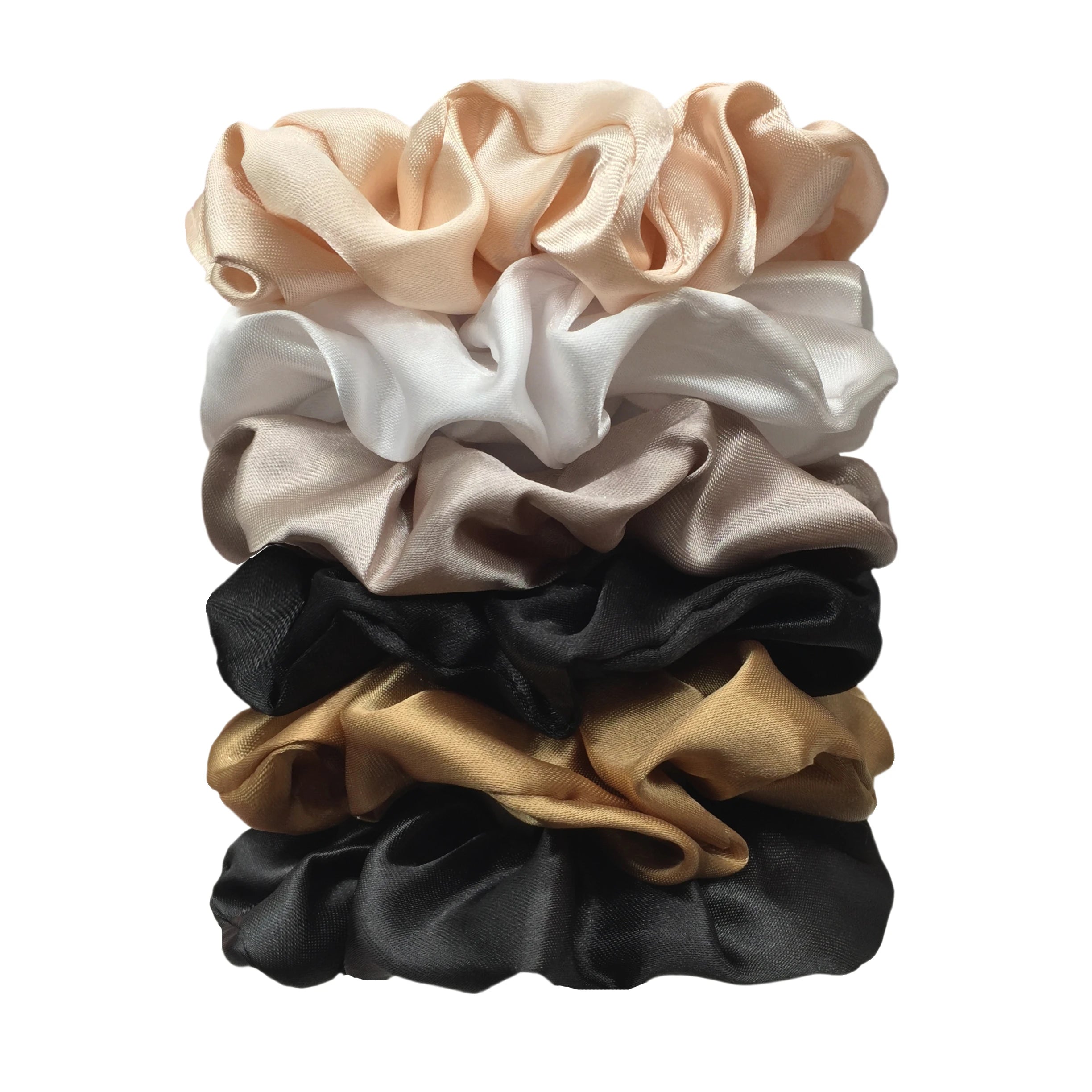 25/10//6pcs Satin Scrunchies Girls Elastic Hair Band Ponytail Holder Ties Rubber Bands Fashion Women Accessories Solid Scrunchy