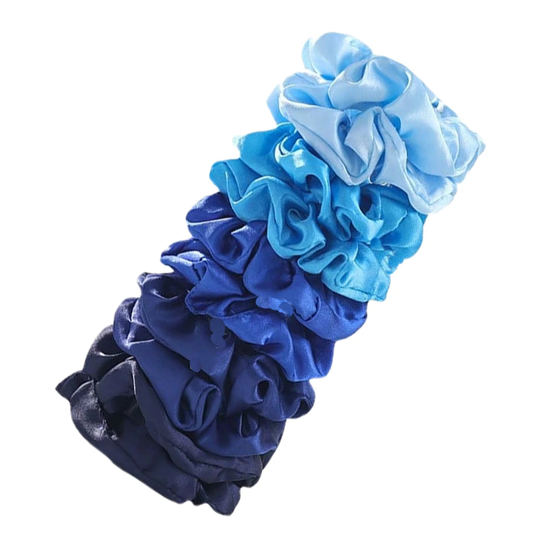 25/10//6pcs Satin Scrunchies Girls Elastic Hair Band Ponytail Holder Ties Rubber Bands Fashion Women Accessories Solid Scrunchy