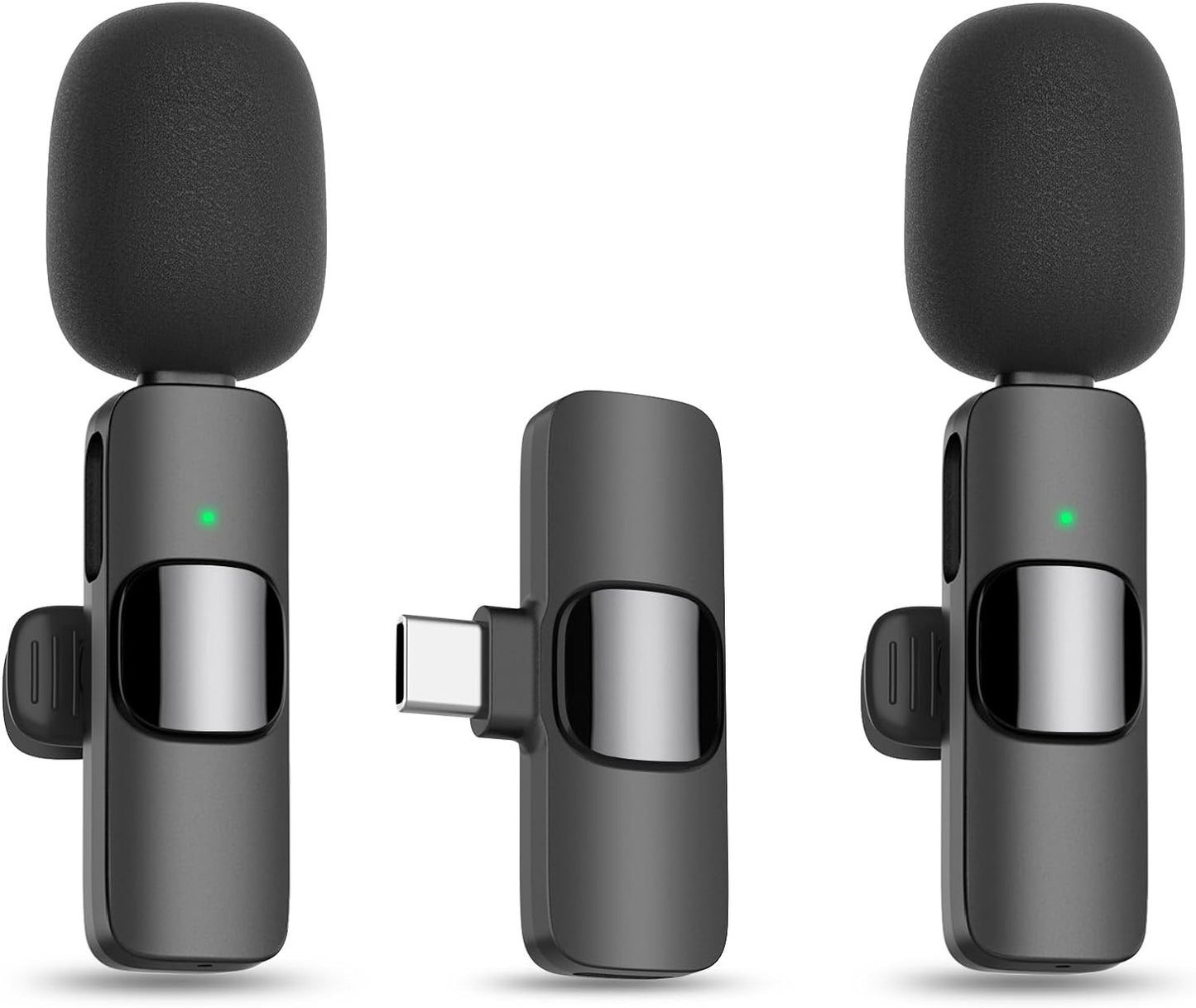 Wireless Lavalier Microphone for iPhone & USB-C — Plug-and-Play HD Audio for Video & Streaming